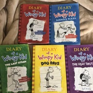 Diary of a Wimpy Kid hardback books set 1-5